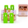 Hape Dining Room Green Stools White Table Cupboard with White Doors