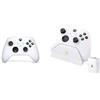 Xbox Wireless Controller, White+Venom Dock Di Ricarica con Batteria Ricaricabile - Bianco Series X e S One - Bundle