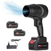 MAGIC SELECT Soffiatore a Getto Turbo Mini per Foglie 130000 RPM Senza Fili 1050 W | Soffiatore Jet Dry, Spolveratore ad Aria, Include 2 Batterie da 48 V, Per Pulizia Giardino, Neve, Polvere