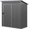 GFP Primeyard Casetta da giardino metallo 160x80x200 cm Armadio da esterno per attrezzi grigio