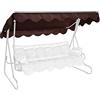 Angerer Tetto del dondolo 210 x 145 cm Qualità polietilene Cioccolato