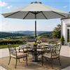 MASTERCANOPY Ombrello da patio per tavolo da mercato all'aperto -8 costole (9 m, grigio chiaro)