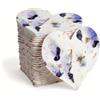 Seed Bloom 50 pezzi Carta Semi Cuore Grande Viola - Scrivibile e Piantabila Pianta Selvatica, Regalo per la Festa della Mamma, Utilizzare per Matrimonio, Baby Shower, Bomboniere a Tema Cuore e