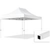 TOOLPORT Gazebo Pieghevole Giardino 3x4,5m Telo 700N Poliestere Idrorepellente Padiglione Mercati Sagre Bianco