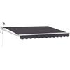 Fecpoo Tenda da sole antracite, 3 x 2,5 m, con sensore meteorologico e poliestere integrato con rivestimento in PU/telaio in alluminio, per esterni