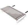 XGRILL | Griglia Barbecue 76x38 cm in Acciaio Inox con Piedini Pieghevoli e Manici Ergonomici | Griglia BBQ Portatile con Sistema Raccolta Grassi | Made in Italy