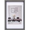 walther design cornice in acciaio 20 x 30 cm con passe-partout, cornice in plastica Steel Style ES030D