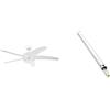 Westinghouse Lighting Bendan Lampadario con Ventilatore R7s, 80 W, Bianco & Lighting Asta di Prolunga, Metallo, Bianco, 30.5x2.18 cm