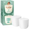 bolsius CleanLight Ricarica, Cipresso & Ambra, Candela Profumata Ricaricabile, 2 Pezzi, Durata di Combustione 24 Ore, Contiene Cera Vegetale Naturale, Concetto Sostenibile