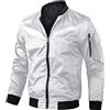 Generico Giacca Uomo Bomber Invernale Termico, Giubbotto Aviator Jacket Antivento e Impermeabile con Cerniera - Elegante Giacca con Tasche per Lavoro e Casual
