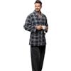 Viterbo Biancheria Giacca Da Camera Uomo Invernale Pile LMW00327 100% Micropile Morbidissimo A Quadri (Antracite, XL)