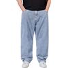 Generic DENGJIAMY Jeans da Uomo Taglie Forti alla Moda da Lavoro con Coulisse Elastico in Vita Denim Jeans Estivi Tinta Unita Regular Fit Pantaloni Sportivi da Uomo Gamba Dritta Pantaloni Autunnali