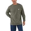 Carhartt Maglietta A Maniche Lunghe con Tasca Grande E Alta K126 T-Shirt da Lavoro Uomo (Pacco da 1)