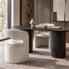 DEGHI Set 2 poltrone in tessuto beige con braccioli e design moderno - Mirim