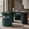 DEGHI Set 2 poltrone in tessuto verde bosco con braccioli e design moderno - Mirim