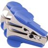 D.RECT Levapunti in Metallo con Supporto Basso | Rimuovi Punti Metallici per Uso Quotidiano in Ufficio e a Casa | Forma Ergonomica, Piccolo | Colore: Blu