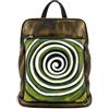 Arte Lisanti Borsa zaino in Pelle Dipinta a Mano - VIAGGIO COSMICO omaggio a ROMINA PETRINI - a Spalla, a Tracolla, Maxi borsa, Idea Regalo, Artigianato Italiano, Made In Italy, Vera Pelle, Tote Bag