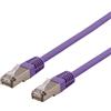 DELTACO S / FTP Cavo patch Cat6, Delta, LSZH, 1 m, viola