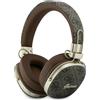 Guess Cuffie on-ear Guess Bluetooth ENC con logo "4G Script" in metallo, color marrone