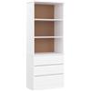 vidaXL Libreria con Cassetti ALTA Bianca 60x35x142 cm Massello di Pino
