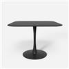 Produce Shop Tavolo Quadrato Design Stile Goblet Bar Cucina Sala da Pranzo Lillium 80 - Nero