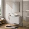 Inbagno Mobile Bagno Portalavabo Sospeso 80 cm Olmo Bianco 2 Ante Linea Tierra