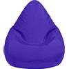 Loft 25 Pouf per bambini | Sedia per bambini resistente all'acqua | Sedia a sacco per interni ed esterni, resistente e confortevole, design ergonomico per il supporto del corpo (pouf, viola)