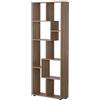 HOMCOM Libreria Scaffale Moderna di Design a 8 Ripiani in Legno Truciolare, Arredamento Casa e Ufficio, 70x24x178cm Color Legno