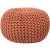 Beliani Pouf poggiapiedi in tessuto rame 40 x 25 cm