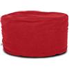 ARKETICOM Soft Chill Pouf Sacco Poggiapiedi Morbido Rotondo Sfoderabile Puff da Salotto 65x42 Rosso
