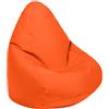 Loft 25 Kids Bean Bag Gamer Chair, Mobili Resistenti all'acqua per Pouf Bambini, Seduta BeanBag per all'aperto e Interno, Design Ergonomico Pouf Poltrona (Bean Bag, Arancione)