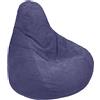 Loft 25 Sedia a Sacco per Adulti in Velluto a Coste, Ideale per Soggiorni e Sale Giochi, Poltrona a Sacco Con Riempimento, Comodo Pouf a Sacco (Bean Bag, Viola)