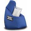 extroitaly Pouf Relax Loft 80x135 cm.Poltrona Sacco Blu | Ergonomico, Tessuto Antistrappo e Impermeabile, Comoda Poltrona Sacco Moderna, Made in Italy