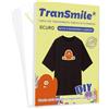 TRANSMILE A4X20, Carta per trasferimento Termico per Stampante a Getto d'inchiostro e Laser, Vinile per trasferimento Termico stampabile per Tessuti Scuri, trasferimenti termoadesivi per Magliette