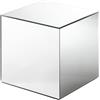 Vente-unique - Tavolino Cubix - vetro argento 35 cmx35 cm | Stile Design|Argento|Vetro