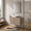 Inbagno Mobile Bagno Portalavabo Sospeso 80 cm Olmo Bianco 2 Ante Linea Tierra