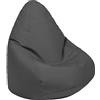 Loft 25 Kids Bean Bag Gamer Chair, Mobili Resistenti all'acqua per Pouf Bambini, Seduta BeanBag per all'aperto e Interno, Design Ergonomico Pouf Poltrona (Bean Bag, Grigio scuro)