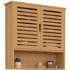 IDMarket - Pensile da bagno BEA a 2 ante in bambù con ripiano
