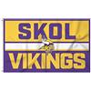 Rico Industries Bandiera della NFL Football Minnesota Vikings Bold 0,9 x 1,5 m, su un lato, per interni o esterni, decorazione per la casa