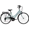 Discovery 28 Acciaio Donna, Bici Trekking Manhattan 28'' Cambio Shimano 6 velocità Colore verdino K500