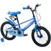 VEVOR Bicicletta per Bambini 16 Pollici BMX Blu, per 4-7 Anni, con Rotelle | Bicicletta Sella e Manubrio Regolabili, Freno Anteriore e Tamburo Posteriore, Portaborraccia, Telaio in Acciaio al Carbonio