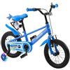 VEVOR Bicicletta per Bambini 14 Pollici BMX Blu, per 3-5 Anni, con Rotelle | Bicicletta Sella e Manubrio Regolabili, Freno Anteriore e Contropedale Posteriore, Portaborraccia, Telaio in Acciaio al Carbo