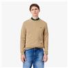Lacoste Pullover da Uomo con Collo Rotondo Organico Marrone Chiaro da Uomo