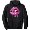 G Hall Marketing Labbra Rosa Con Diamante Felpa con Cappuccio