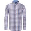 Alimens & Gentle Camicia Classica da Uomo con Colletto Bottoni, Navy Red Plaid 2, XXL