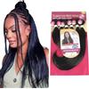 Ser Mulher Delicia Extension Capelli in Bioproteina Lisci, Alta Qualità Brasiliana, per Tessitura, Weaving e Parrucche, Aspetto Naturale (2 Natural Black)