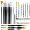 MERVYNGLYNNHUNTER Set di 31 pennelli professionali per unghie a doppia finitura, pennelli per unghie in acrilico, per nail art, nail art