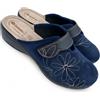 inblu Ciabatte donna comfort punta chiusa davanti eleganti PRILLINA con trama calzata regolabile con strappo