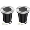 ledscom.de 2x Luce da incasso a terra BOLI per esterni, IP67, acciaio inox, rotonda, 108mm Ø, 1x GU10 max. 15W