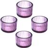 PATIKIL 4 Pezzi Portacandele in Vetro per Tea Light per Tea Lights Viola | per Centrotavola Decorazione Matrimonio Cena Festa, Portacandele in Vetro, Portacandele in Vetro